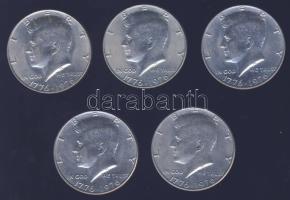 USA 1976 1/2$ "Kennedy-Bicentennial" (5x) T:1/2,2