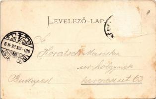 1901 Németújvár, Güssing; Hotel Kneffel / vár, szálloda. K. Alkier jun. kiadása / castle, hotel (EB)