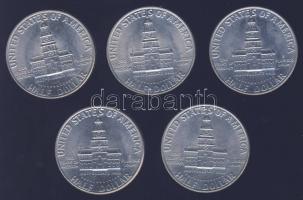 USA 1976 1/2$ "Kennedy-Bicentennial" (5x) T:1/2,2