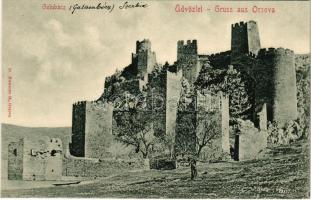 Galambóc, Golubac; várrom. Hutterer G. kiadása (Orsova) / fortress, castle ruins