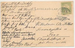 1911 Beszterce, Bistritz, Bistrita; Fa utca, Takarékpénztár, Kollmann és Keresztes üzlete, Kórház ut...