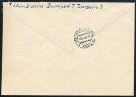 1955 Alumínium bélyeg ajánlott expressz légi FDC-n Prágába