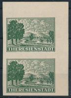 Böhmen und Mähren Theresienstadt fogazatlan ívsarki csomagbélyeg pár garancia nélkül / no quarantee