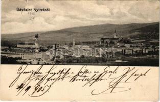 1905 Nyitra, Nitra; látkép / general view (kis szakadás / small tear)
