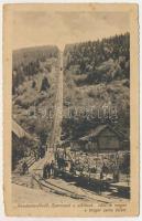 1917 Kovászna, Covasna; Iparvasút a siklóval. Szabó nyomda kiadása / industrial railway, funicular (fl)