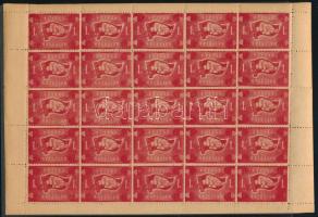 Úttörőmozgalom 25-ös levélzáró teljes ív