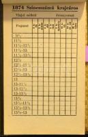 1950 Magyar bélyegek színárnyalat, vízjelállás és fogazat szerinti hiányjegyzéke 1871-1915, gyakorla...