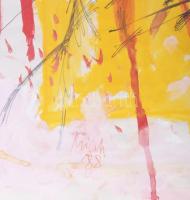 Misch Ádám (1935-1995): Felfelé törekvés (cím nélkül), 1988. Akvarell, ceruza, papír, jelezve középe...