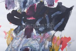 Misch Ádám (1935-1995): Geometria és gesztus (cím nélkül). Akril, ceruza, papír, jelezve jobbra lent...