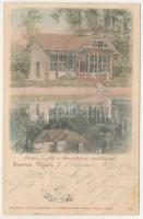 1902 Szamosújvár, Gherla; Sétatér részlet, Korcsolyázó pavilon. Karátsonyi Gyula kiadása / promenade, skating pavilion (kis szakadás / small tear)