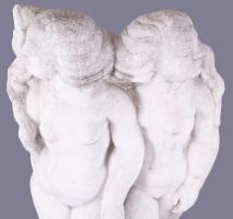 Szervátiusz Tibor (1930-2018): Maros és Olt legendája. cca 1960, faragott mészkő, jelzett, m: 60 cm
...