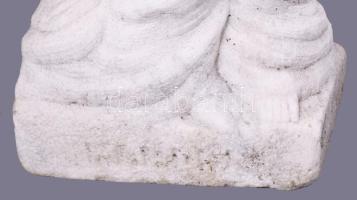 Szervátiusz Tibor (1930-2018): Maros és Olt legendája. cca 1960, faragott mészkő, jelzett, m: 60 cm
...