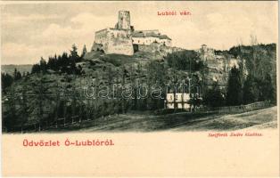 Ólubló, Ó-Lubló, Stará Lubovna; Lubló vára. Szeifferth Endre kiadása / Lubovniansky hrad / castle