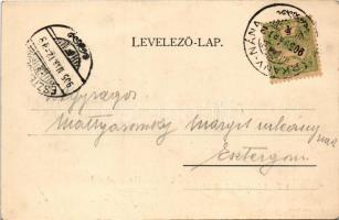 1905 Párkánynána, Párkány-Nána, Parkan-Nána, Parkan, Stúrovo; vasútállomás, pályaudvar. Stromf Ignác...