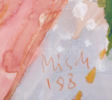 Misch Ádám (1935-1995): Álomba merülve/Im Schlaf versinken, 1988. Tempera, papír, jelezve középen le...