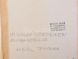 Misch Ádám (1935-1995): Álomba merülve/Im Schlaf versinken, 1988. Tempera, papír, jelezve középen le...