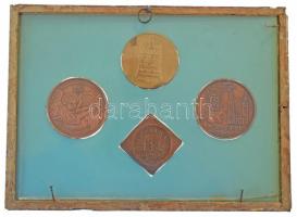 4db-os Szent István emlékérem-tétel, együtt, üvegezett képkeretben, benne:
- Fritz Mihály (1947- ) ...