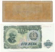 Bulgária 1951. 100L + Brazília 1956. 2C T:F-VG
Bulgaria 1951. 100 Leva + Brasil 1956. 2 Cruzeiros C...