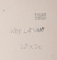 Misch Ádám (1935-1995): Kép látvány, 1983. Vegyes technika, papír, jelezve balra középen lent, hátol...