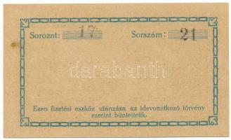 1919. Újpest 2K "Mauthner Bőrgyár" váltópénz "17 21" T:AU,XF folt
Adamo ÚJP3.2