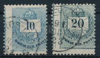 1881 Képbe fogazott 10kr és 20kr