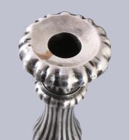 Antik ezüst (Ag) biedermeier gyertyatartó pár, 1854 Bécs. 13 latos finomságjel. JP? mesterjeggyel. 9...