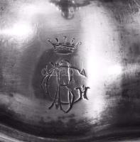 Antik ezüst (Ag) biedermeier gyertyatartó pár, 1854 Bécs. 13 latos finomságjel. JP? mesterjeggyel. 9...