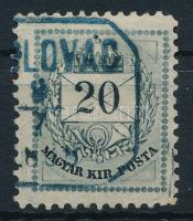 "...LOVÁC" Gudlin katalógusban nem közölt kék bélyegzés