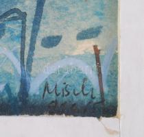 Misch Ádám (1935-1995): Cím nélkül, 1965. Akvarell, papír, jelezve jobbra lent. Üvegezett fakeretben...