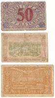 1919. Pécs 50f házipénztár-pénztárjegy + Jugoszlávia / Szerb-Horvát-Szlovén Királyság / Zágráb 20f +...