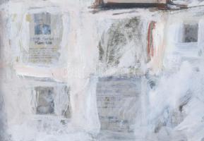 Misch Ádám (1935-1995): Profán ikonosztáz (Bulgária II), 1985 körül. Vegyes technika, papír, jelzett...