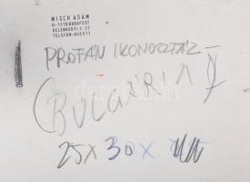 Misch Ádám (1935-1995): Profán ikonosztáz (Bulgária II), 1985 körül. Vegyes technika, papír, jelzett...