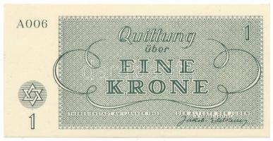 Német Harmadik Birodalom / Cseh-Morva Protektorátus / Theresienstadt gettó 1943. január 1. 1K "...