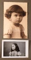 ca 1920-1940 Kislányból nő lesz, 120 db családi fotó, nagyrészt egy lány felnövéséről, régi albummal