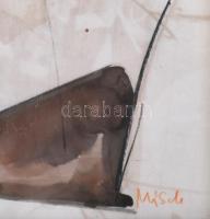 Misch Ádám (1935-1995): Emlékezni kell, 1982. Vegyes technika, papír, jelezve jobbra lent. Hátoldalá...