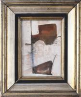 Misch Ádám (1935-1995): Emlékezni kell, 1982. Vegyes technika, papír, jelezve jobbra lent. Hátoldalá...