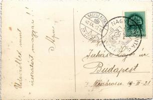 1940 Nagyszalonta, Salonta; bevonulás, drogéria, díszkapu / entry of the Hungarian troops, pharmacy,...