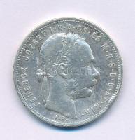 1881KB 1Ft Ag "Ferenc József / Középcímer" T:F patina
Adamo M15