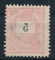 1889 "B" 5kr a bélyegkép + értékszám gépszín átnyomatával. Ritka!
