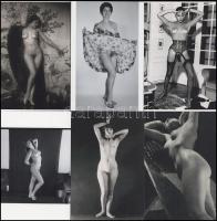 "Az aktfotózás bizalom kérdése", cca 1989 előtt készült, szolidan erotikus felvételek, 6 db modern nagyítás, jelzés nélkül, 15x10 cm és 10x15 cm