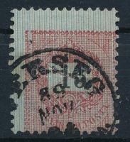 1889 "E" 15kr ívszélről származó bélyeg