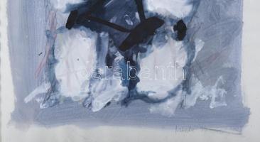 Misch Ádám (1935-1995): Tél közepén/Mitten im Winter, 1994. Akril, ceruza, papír, jelezve jobbra len...