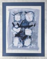 Misch Ádám (1935-1995): Tél közepén/Mitten im Winter, 1994. Akril, ceruza, papír, jelezve jobbra len...