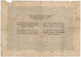 1848. 100Ft "Kossuth bankó", "QH. 58592" T:VG,G anyaghiány, szakadás
Adamo G114