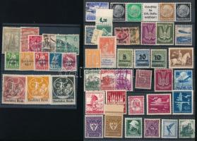 Deutsches Reich 44 db bélyeg + 1 összefüggés 2 stecklapon