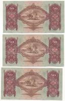 1932. 50P (3x) sorszámkövetők "D 074 083739 - D 074 083741" T:UNC hullámos papír
Adamo P1...