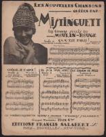 cca 1927 Mistinguett - Ca c'est Paris, francia nyelvű kotta, kissé sérült, foltos, 8 p