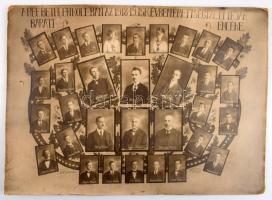 1919 A Ref. Bethlen kollégiumban növendékei tabló, karton. 38x28 cm