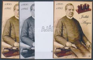 2011/03 Jedlik Ányos 4 db-os emlékív garnitúra azonos sorszámmal