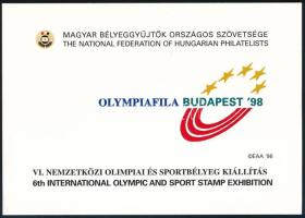 1998 Olimpiafila Budapest emlékív pár felülnyomással, eredeti tokban